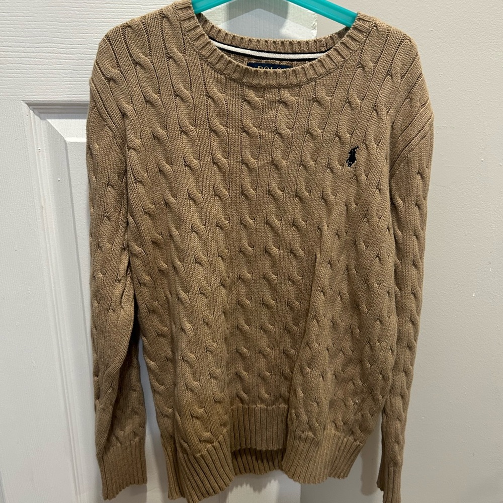 Polo Ralph Lauren Brown Cable Knit Sweater